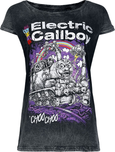 T-Shirt Manches courtes  de Electric Callboy - Choo Choo - S à XXL - pour Femme - gris - Electric Callboy