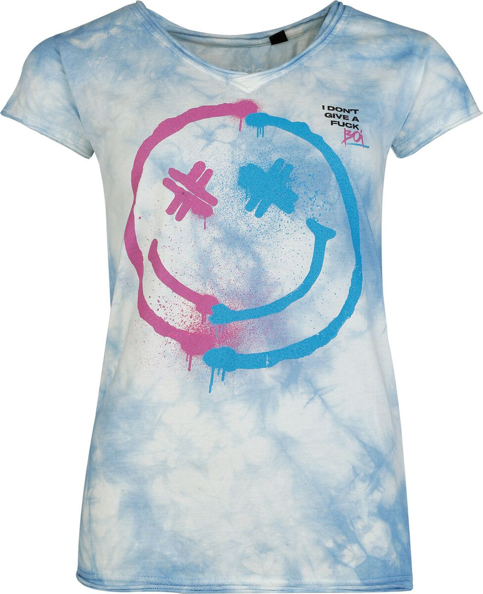 T-Shirt Manches courtes  de Electric Callboy - Fuck Boi - S à XXL - pour Femme - bleu/blanc - Electric Callboy