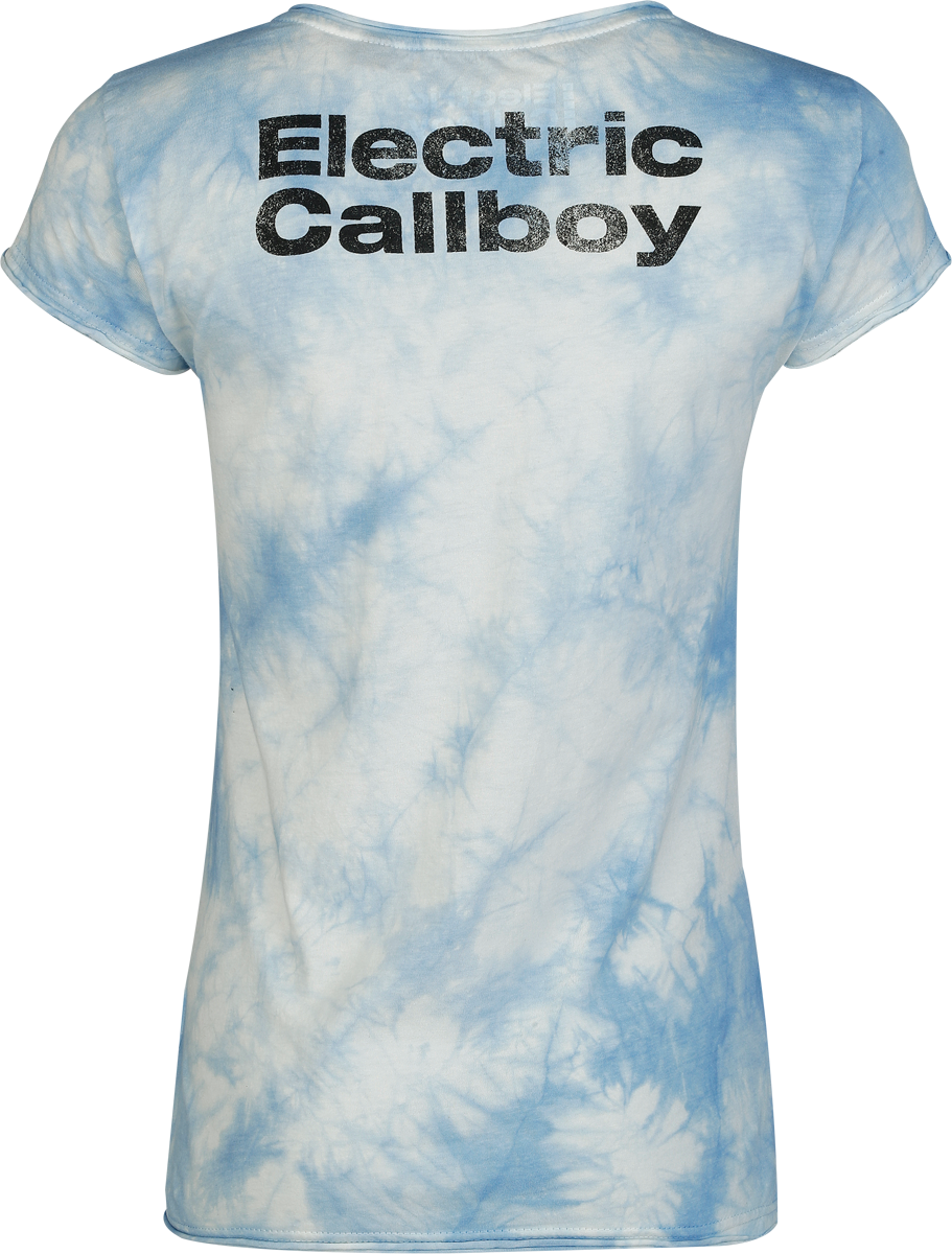 T-Shirt Manches courtes  de Electric Callboy - Fuck Boi - S à XXL - pour Femme - bleu/blanc - Electric Callboy - View 2