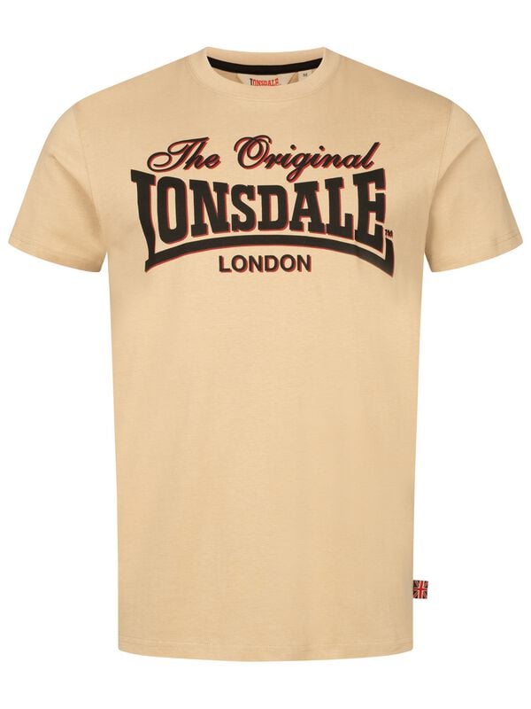 T-Shirt Manches courtes  de Lonsdale London - COTHA - S à XXL - pour Homme - beige - Lonsdale London