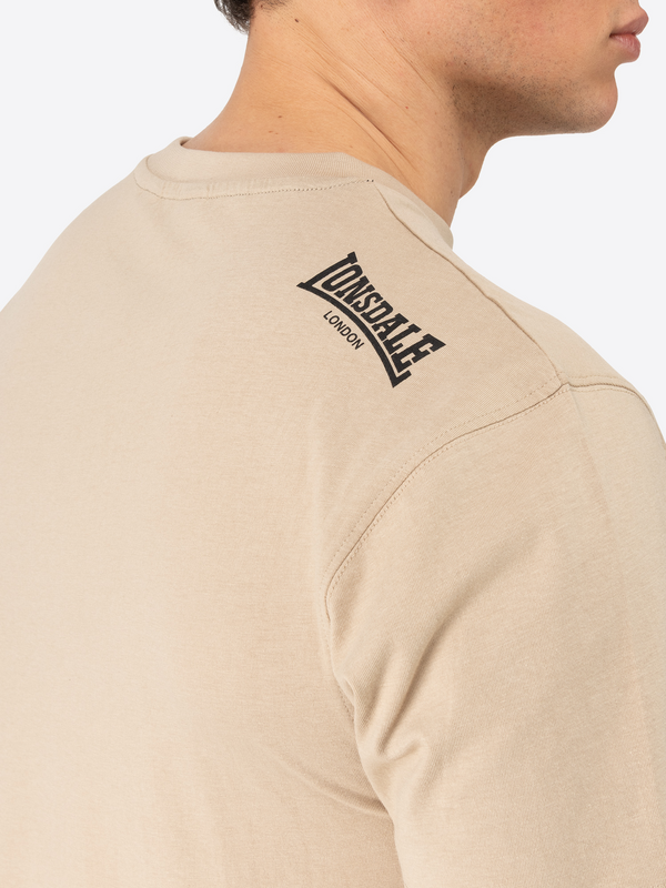 T-Shirt Manches courtes  de Lonsdale London - COTHA - S à XXL - pour Homme - beige - Lonsdale London - View 2