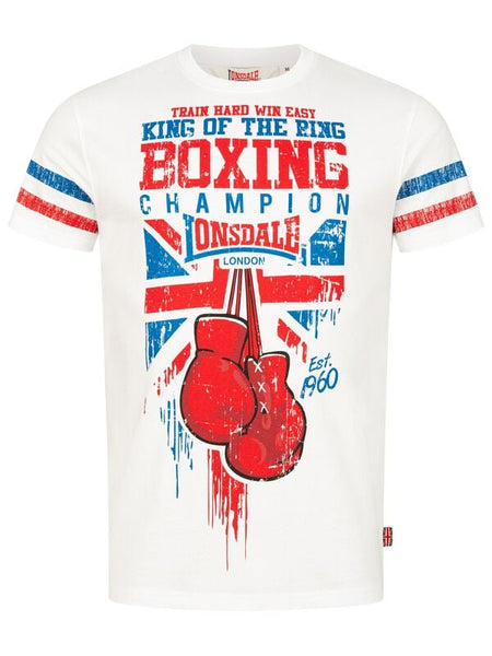 T-Shirt Manches courtes  de Lonsdale London - CRUGMEER - S à L - pour Homme - blanc - Lonsdale London