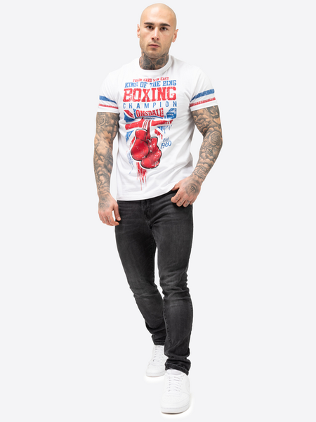 T-Shirt Manches courtes  de Lonsdale London - CRUGMEER - S à L - pour Homme - blanc - Lonsdale London - View 2