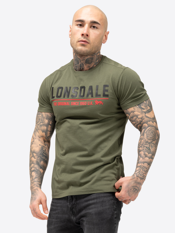 T-Shirt Manches courtes  de Lonsdale London - CRANTOCK - S à M - pour Homme - olive - Lonsdale London - View 2
