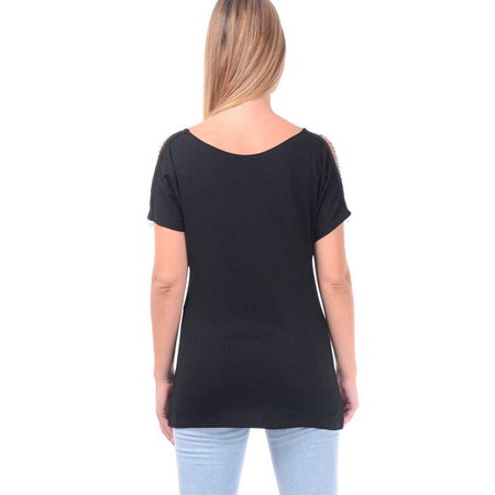 T-Shirt Manches courtes  de Outer Vision - Llagostera - Haut - S à XL - pour Femme - noir - Outer Vision - View 2