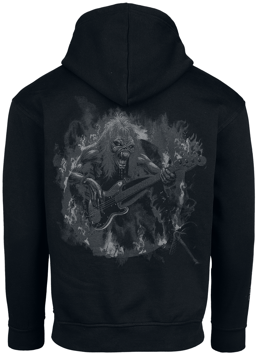 Sweat-shirt à capuche  de Iron Maiden - Fear Lives Flames - S à XXL - pour Homme - noir - Iron Maiden - View 2