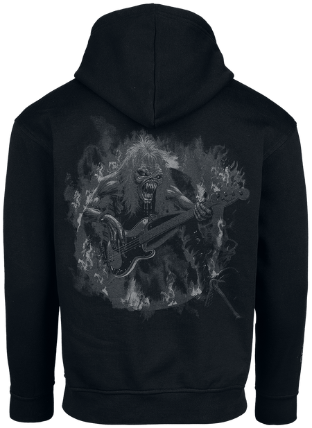 Sweat-shirt à capuche  de Iron Maiden - Fear Lives Flames - S à XXL - pour Homme - noir - Iron Maiden - View 2