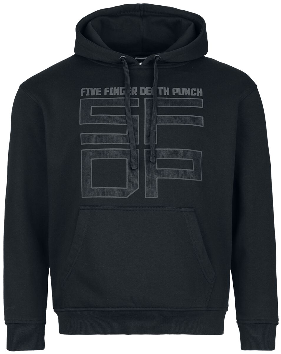 Sweat-shirt à capuche  de Five Finger Death Punch - Chevron - S à XL - pour Homme - noir - Five Finger Death Punch