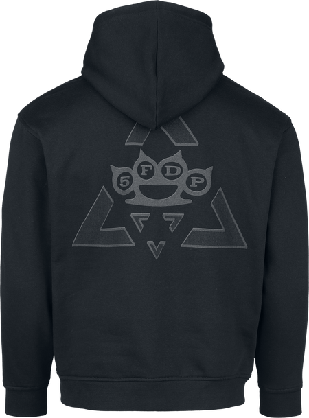 Sweat-shirt à capuche  de Five Finger Death Punch - Chevron - S à XL - pour Homme - noir - Five Finger Death Punch - View 2