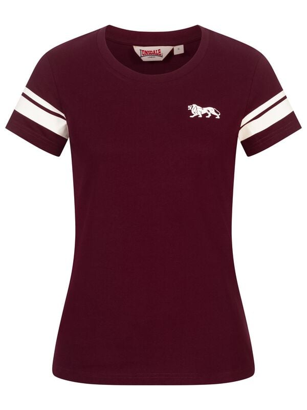 T-Shirt Manches courtes  de Lonsdale London - CORTON - XS à XL - pour Femme - bordeaux - Lonsdale London
