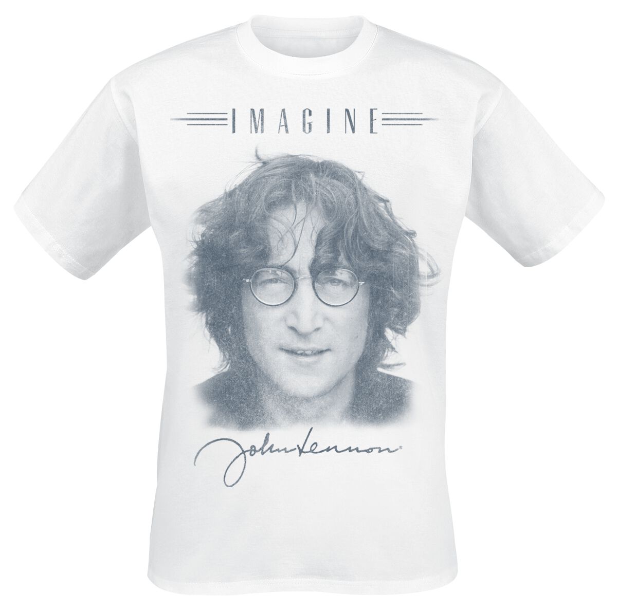 T-Shirt Manches courtes  de John Lennon - Imagine - M à XXL - pour Homme - blanc - John Lennon