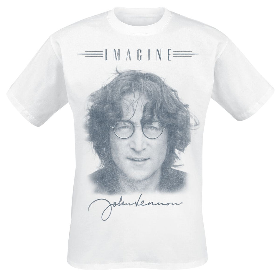 T-Shirt Manches courtes  de John Lennon - Imagine - M à XXL - pour Homme - blanc - John Lennon