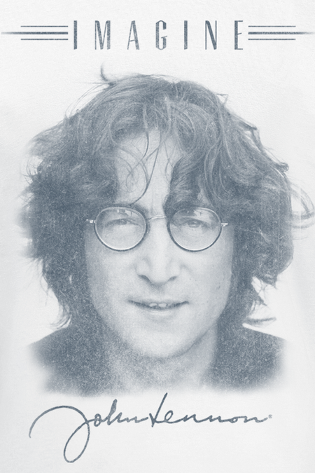 T-Shirt Manches courtes  de John Lennon - Imagine - M à XXL - pour Homme - blanc - John Lennon - View 2