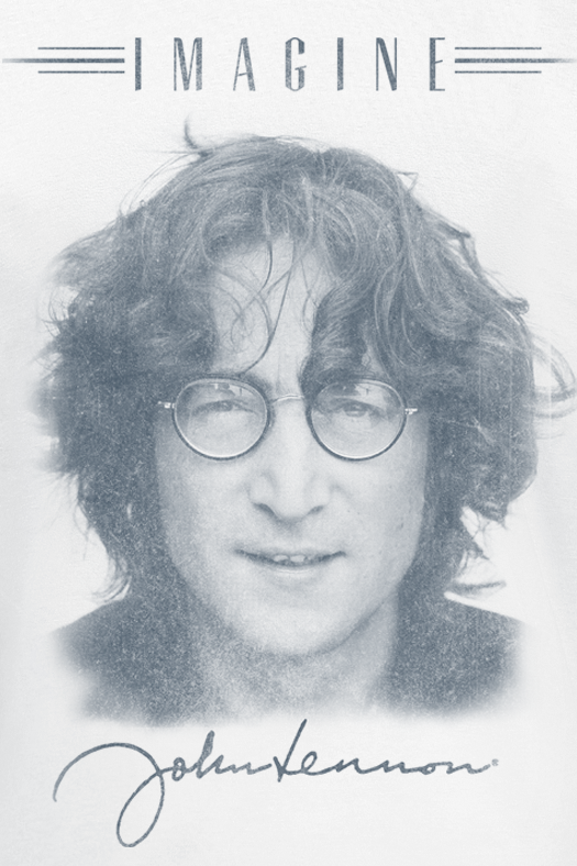 T-Shirt Manches courtes  de John Lennon - Imagine - M à XXL - pour Homme - blanc - John Lennon - View 2