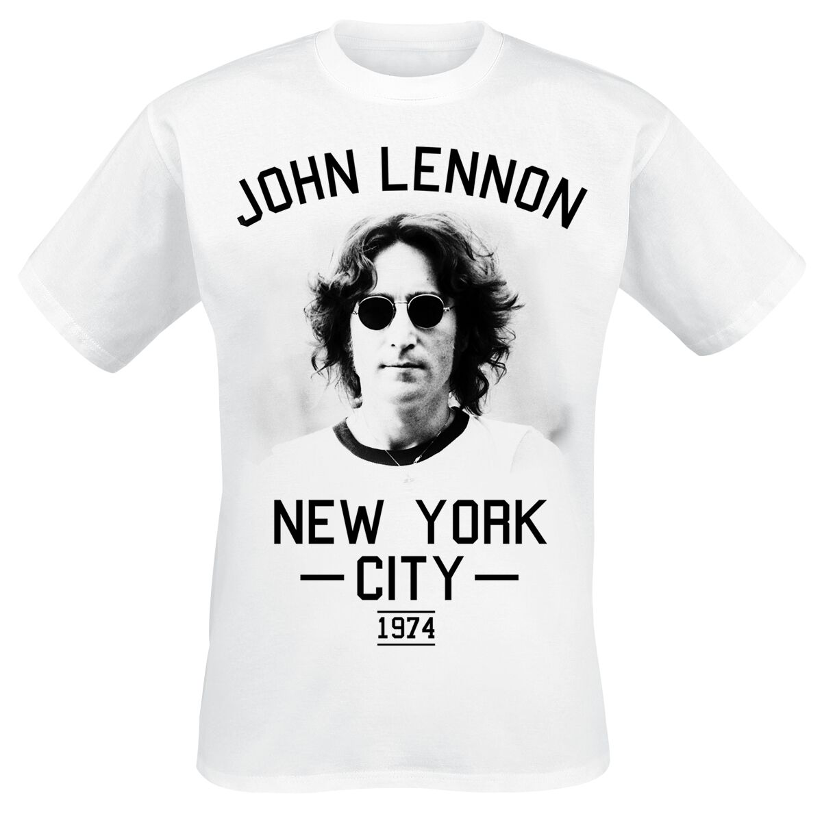 T-Shirt Manches courtes  de John Lennon - NYC 1974 - L - pour Homme - blanc - John Lennon