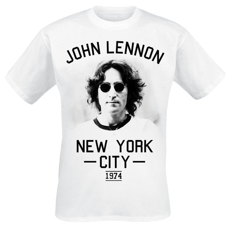 T-Shirt Manches courtes  de John Lennon - NYC 1974 - L - pour Homme - blanc - John Lennon