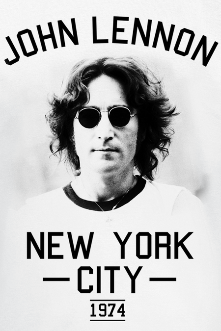 T-Shirt Manches courtes  de John Lennon - NYC 1974 - L - pour Homme - blanc - John Lennon - View 2