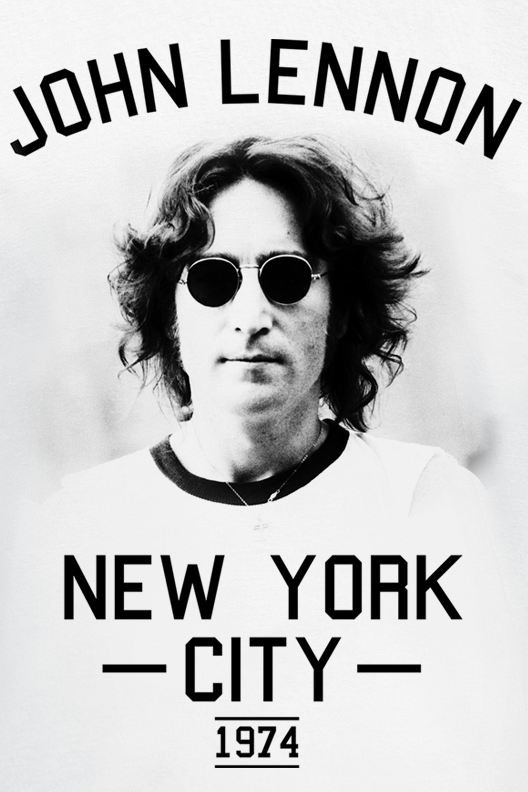T-Shirt Manches courtes  de John Lennon - NYC 1974 - L - pour Homme - blanc - John Lennon - View 2
