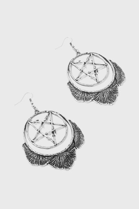 Boucles d'oreilles Gothic de Killstar - Mushroom Ritual - pour Femme - couleur argent - Killstar
