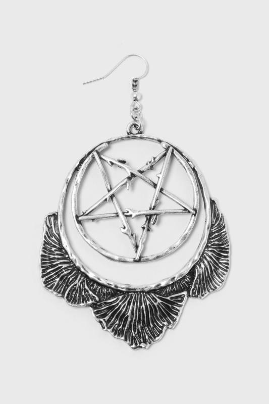 Boucles d'oreilles Gothic de Killstar - Mushroom Ritual - pour Femme - couleur argent - Killstar - View 2