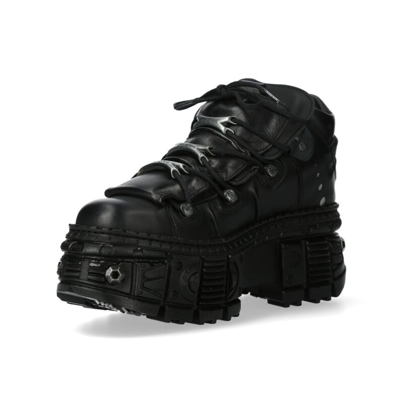 Chaussures à lacets Gothic de New Rock - M-WALL106-S25 - EU36 à EU46 - pour Unisexe - noir - New Rock