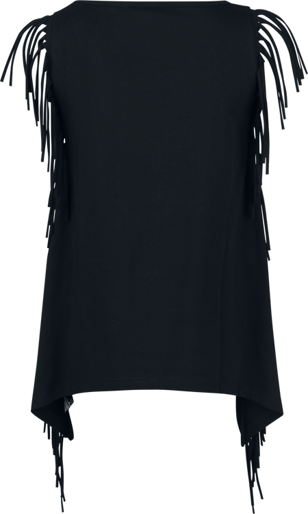 Top  de Rock Rebel by EMP - Haut à Franges - S à XXL - pour Femme - noir - Rock Rebel by EMP - View 2