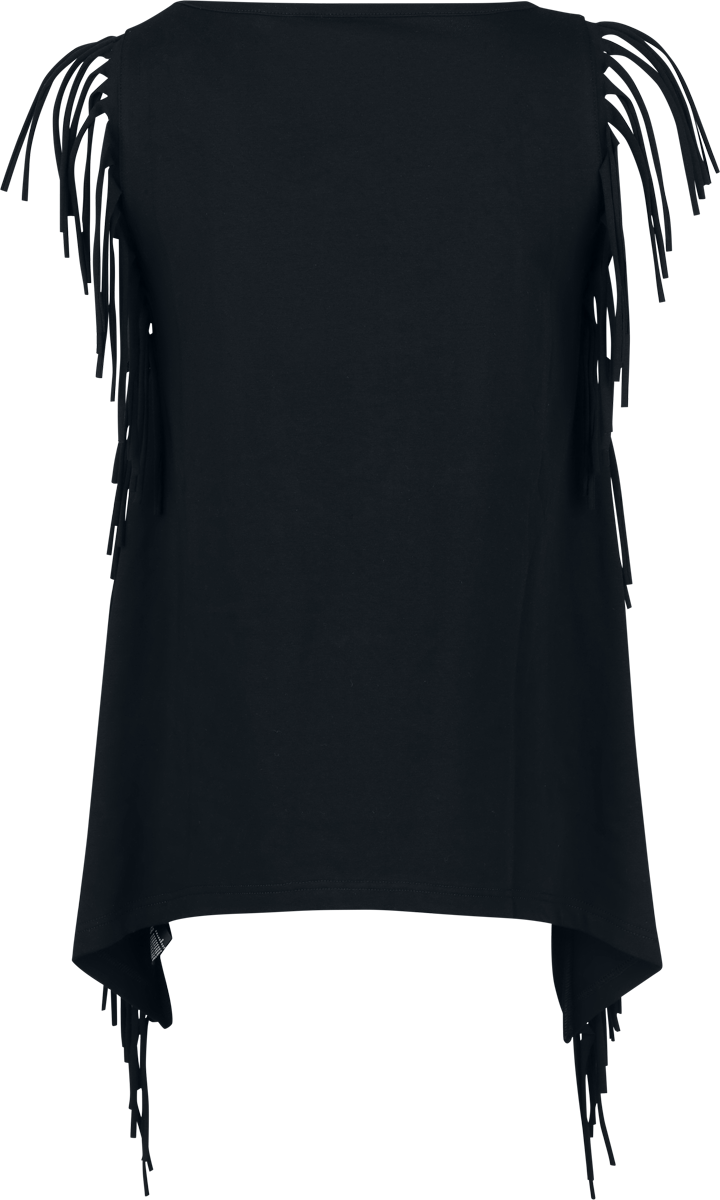 Top  de Rock Rebel by EMP - Haut à Franges - S à XXL - pour Femme - noir - Rock Rebel by EMP - View 2