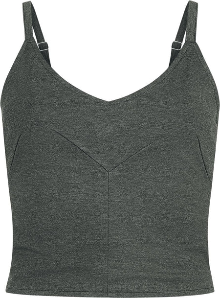 Top  de Black Premium by EMP - Haut Zippé - S à XXL - pour Femme - gris - Black Premium by EMP