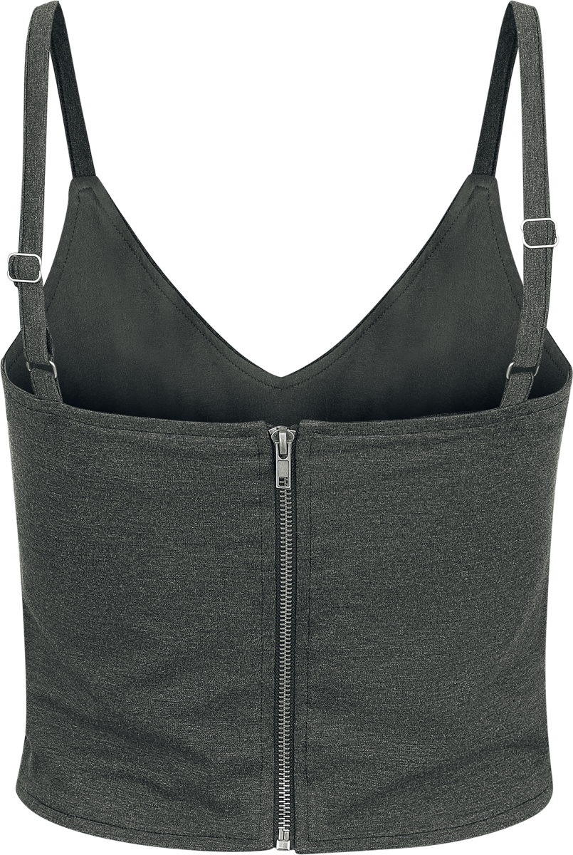 Top  de Black Premium by EMP - Haut Zippé - S à XXL - pour Femme - gris - Black Premium by EMP - View 2