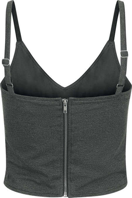 Top  de Black Premium by EMP - Haut Zippé - S à XXL - pour Femme - gris - Black Premium by EMP - View 2