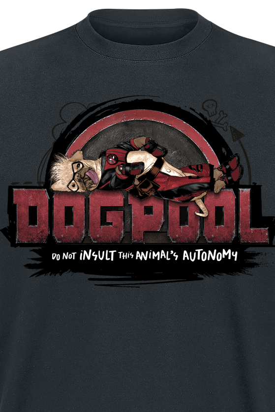 T-Shirt Manches courtes Disney de Deadpool - 3 - Deadpool And Wolverine - Dogpool - S à 5XL - pour Homme - noir - Deadpool - View 2