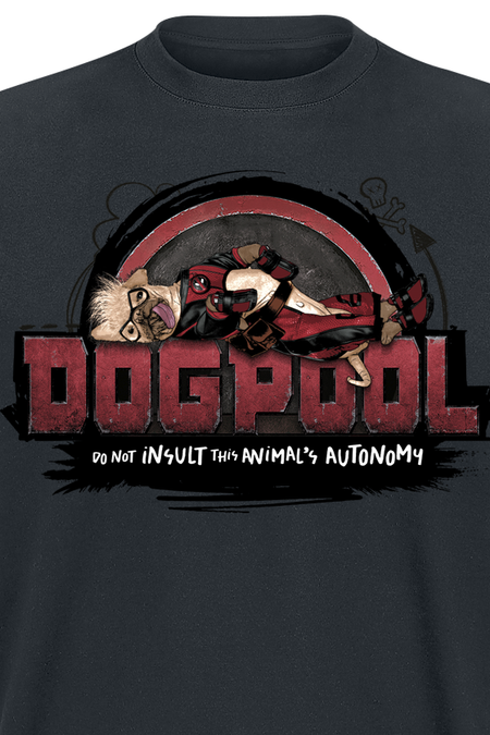 T-Shirt Manches courtes Disney de Deadpool - 3 - Deadpool And Wolverine - Dogpool - S à 5XL - pour Homme - noir - Deadpool - View 2