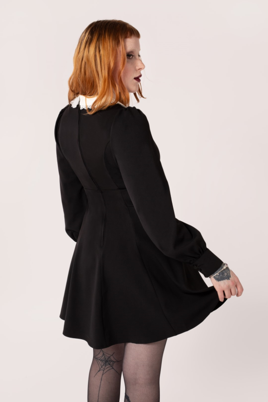 Robe courte  de Hell Bunny - Batilda Dress - XS à 4XL - pour Femme - noir/blanc - hell bunny - View 2