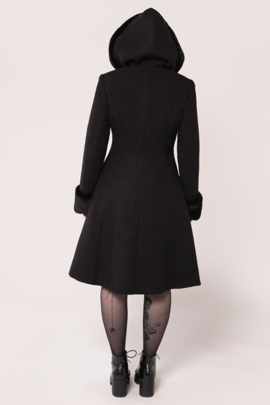 Manteaux Gothic de Hell Bunny - Batilda Coat - XS à XL - pour Femme - noir - hell bunny - View 2