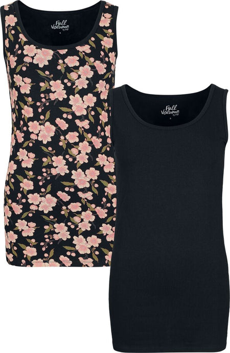 Top  de Full Volume by EMP - Double Pack - S à XXL - pour Femme - noir - Full Volume by EMP