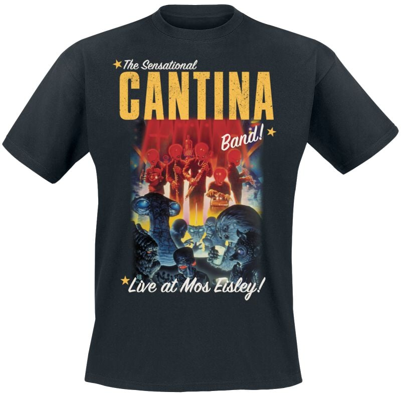 T-Shirt Manches courtes Disney de Star Wars - Cantina Band - M à 5XL - pour Homme - noir - Star Wars