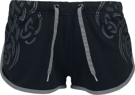 Short  de Black Premium by EMP - Shorts with Knot Print - S à XXL - pour Femme - noir - Black Premium by EMP