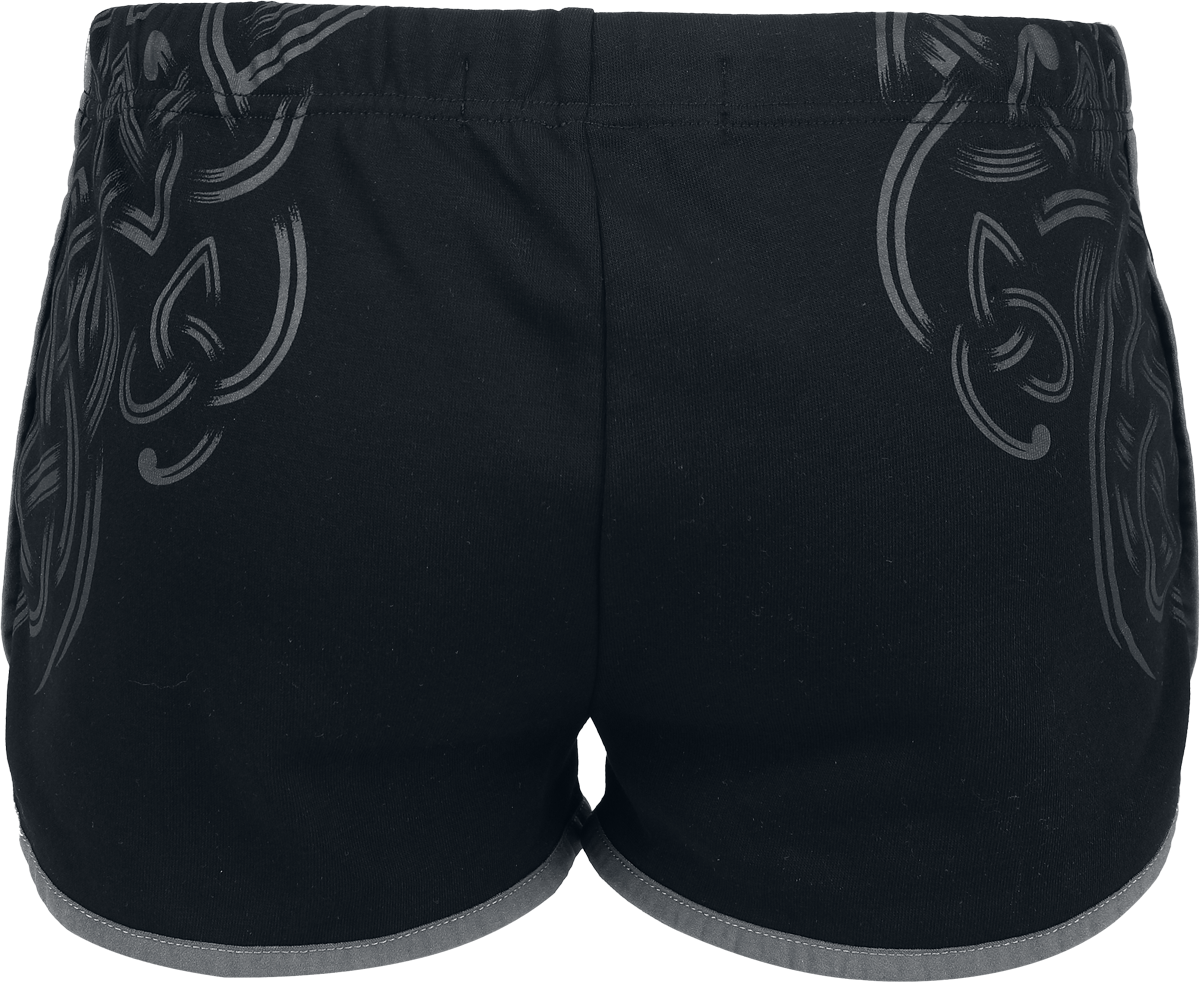 Short  de Black Premium by EMP - Shorts with Knot Print - S à XXL - pour Femme - noir - Black Premium by EMP - View 2
