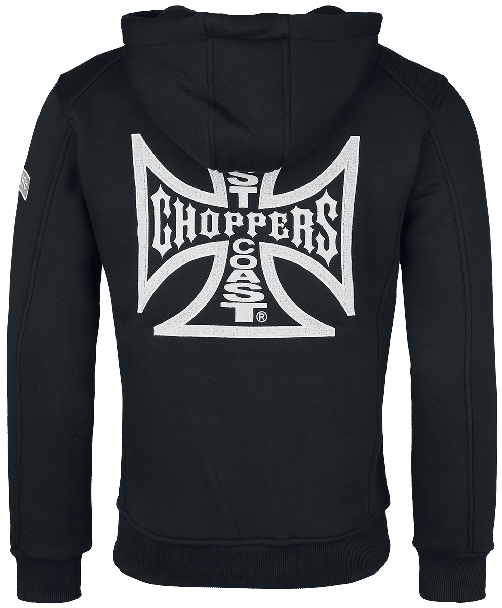 Sweat-shirt zippé à capuche  de West Coast Choppers - WCC OG Classic Panel Zip Hoodie - S à 4XL - pour Homme - noir - West Coast Choppers - View 2