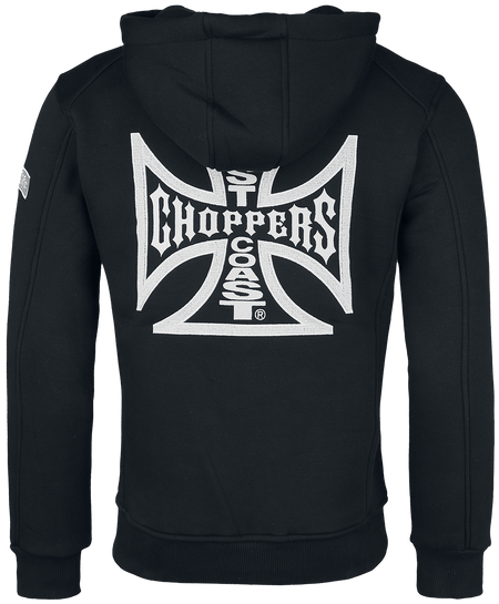 Sweat-shirt zippé à capuche  de West Coast Choppers - WCC OG Classic Panel Zip Hoodie - S à 4XL - pour Homme - noir - West Coast Choppers - View 2