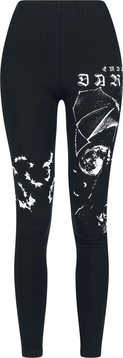 Legging  de Gothicana by EMP - Leggings impirmé intégral - S à M - pour Femme - noir - Gothicana by EMP