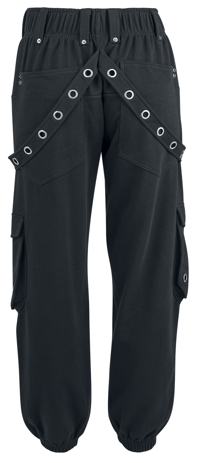Pantalon en toile Gothic de Gothicana by EMP - Jogging avec Clous et Poches - M à XXL - pour Femme - noir - Gothicana by EMP - View 2