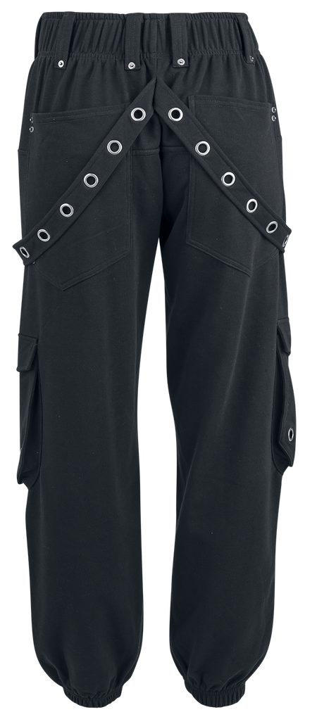 Pantalon en toile Gothic de Gothicana by EMP - Jogging avec Clous et Poches - S à XXL - pour Femme - noir - Gothicana by EMP - View 2