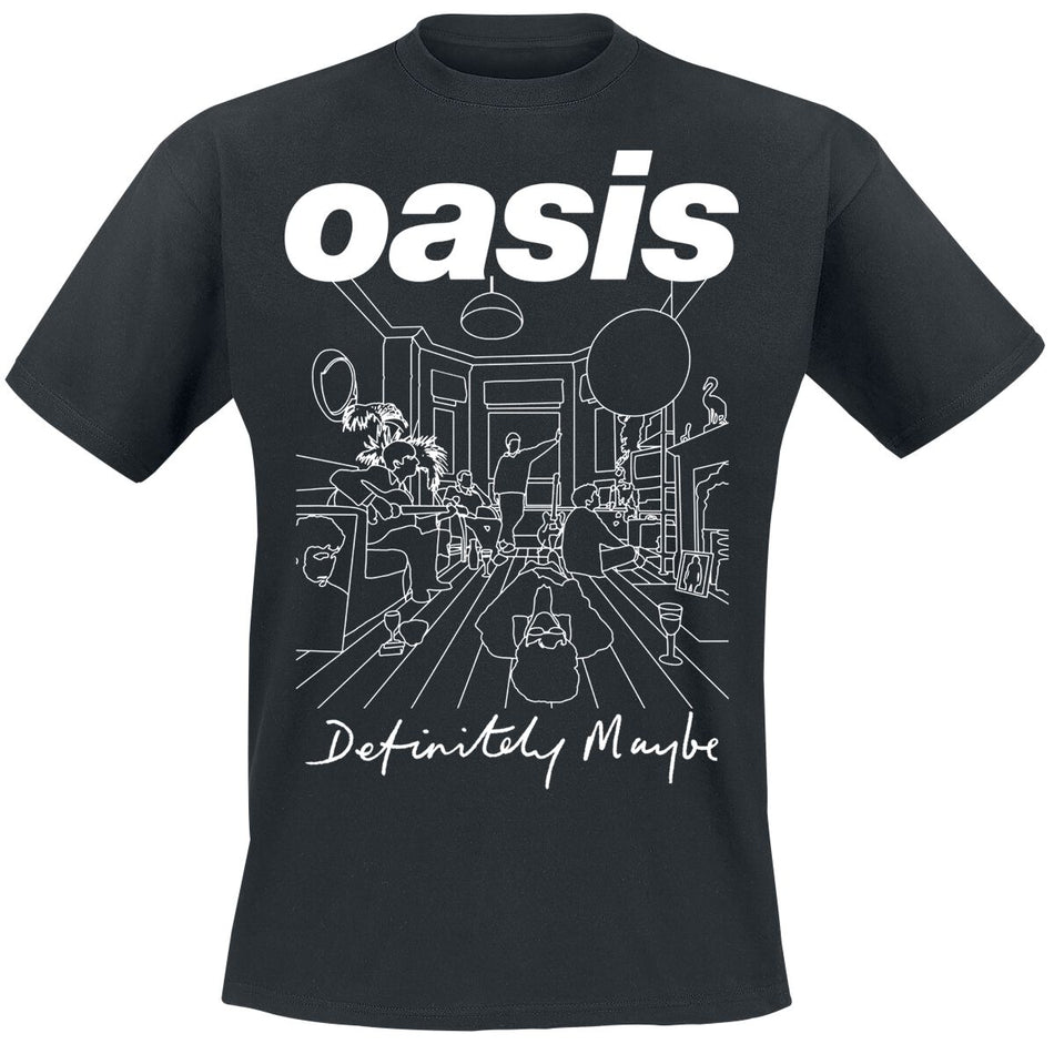 T-Shirt Manches courtes  de Oasis - DM Illustration - S à 4XL - pour Homme - noir - Oasis