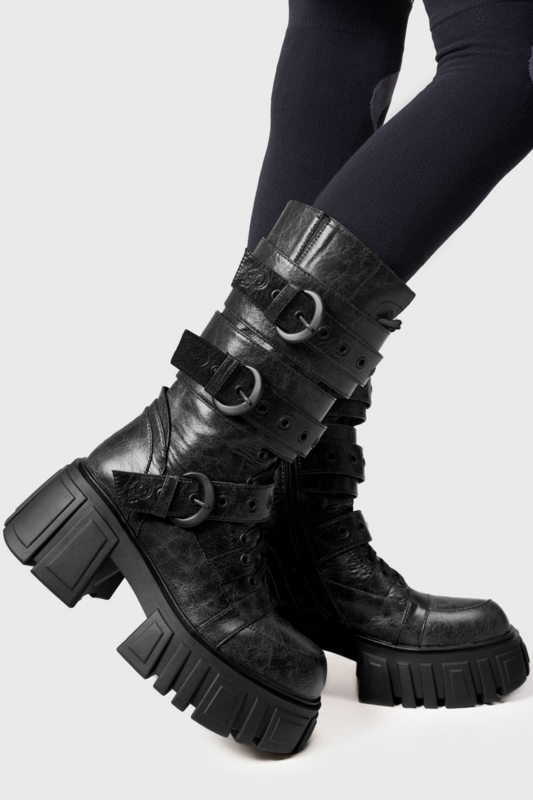 Bottes Gothic de KIHILIST by KILLSTAR - Ruptura Boots - EU36 à EU41 - pour Femme - noir - KIHILIST by KILLSTAR - View 2