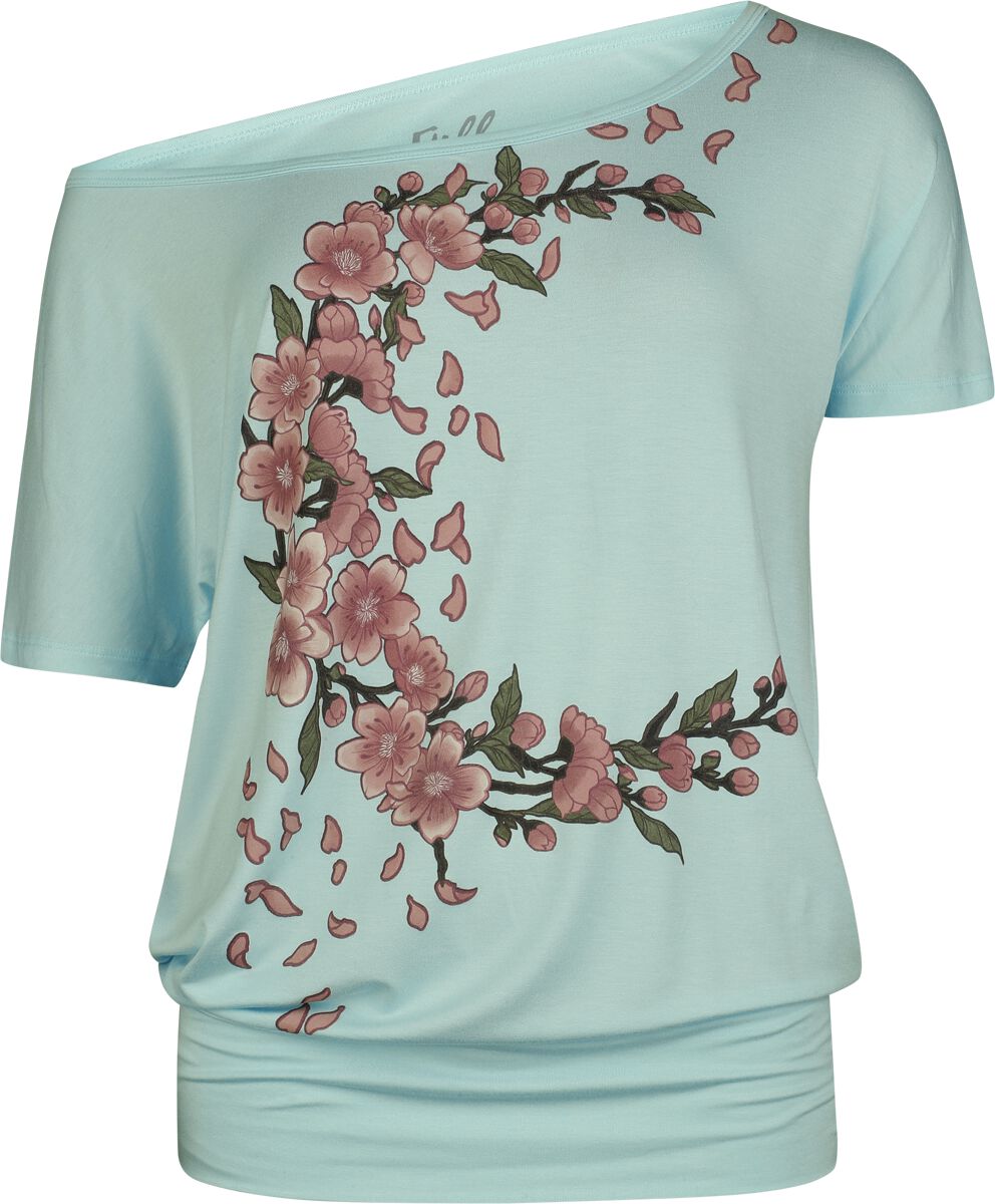 T-Shirt Manches courtes  de Full Volume by EMP - Fleurs - T-Shirt - S à XXL - pour Femme - menthe - Full Volume by EMP