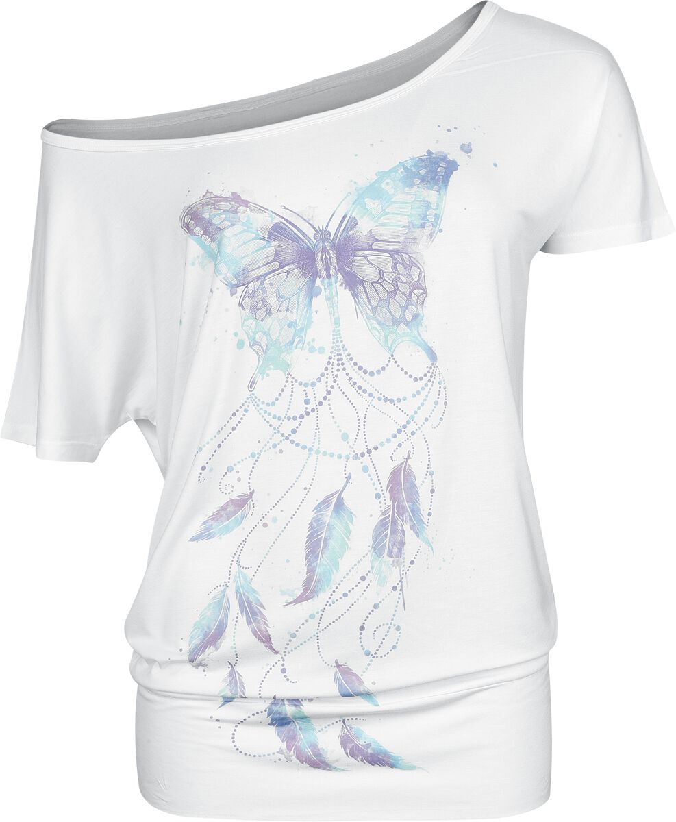 T-Shirt Manches courtes  de Full Volume by EMP - Carried by Wings - S à XXL - pour Femme - blanc - Full Volume by EMP