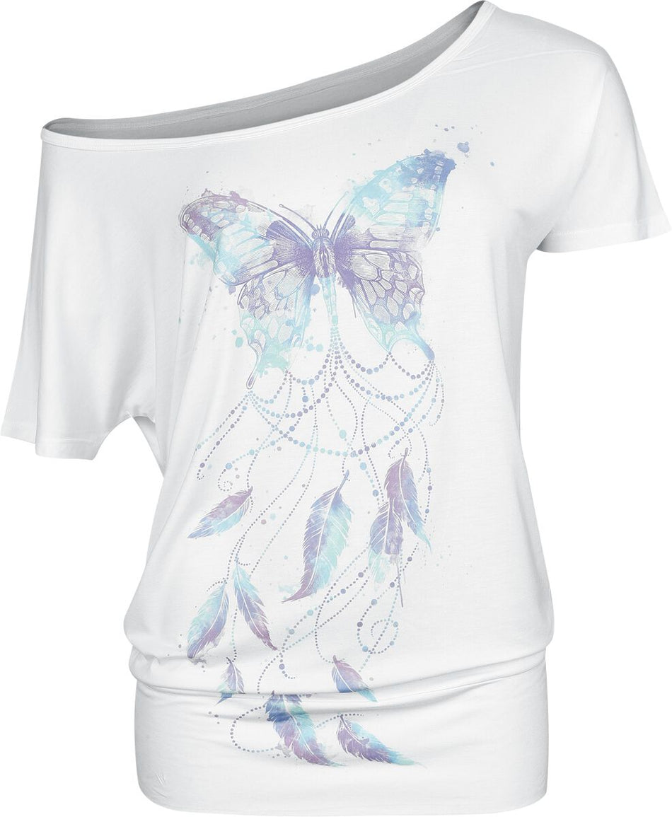 T-Shirt Manches courtes  de Full Volume by EMP - Carried by Wings - S à XXL - pour Femme - blanc - Full Volume by EMP