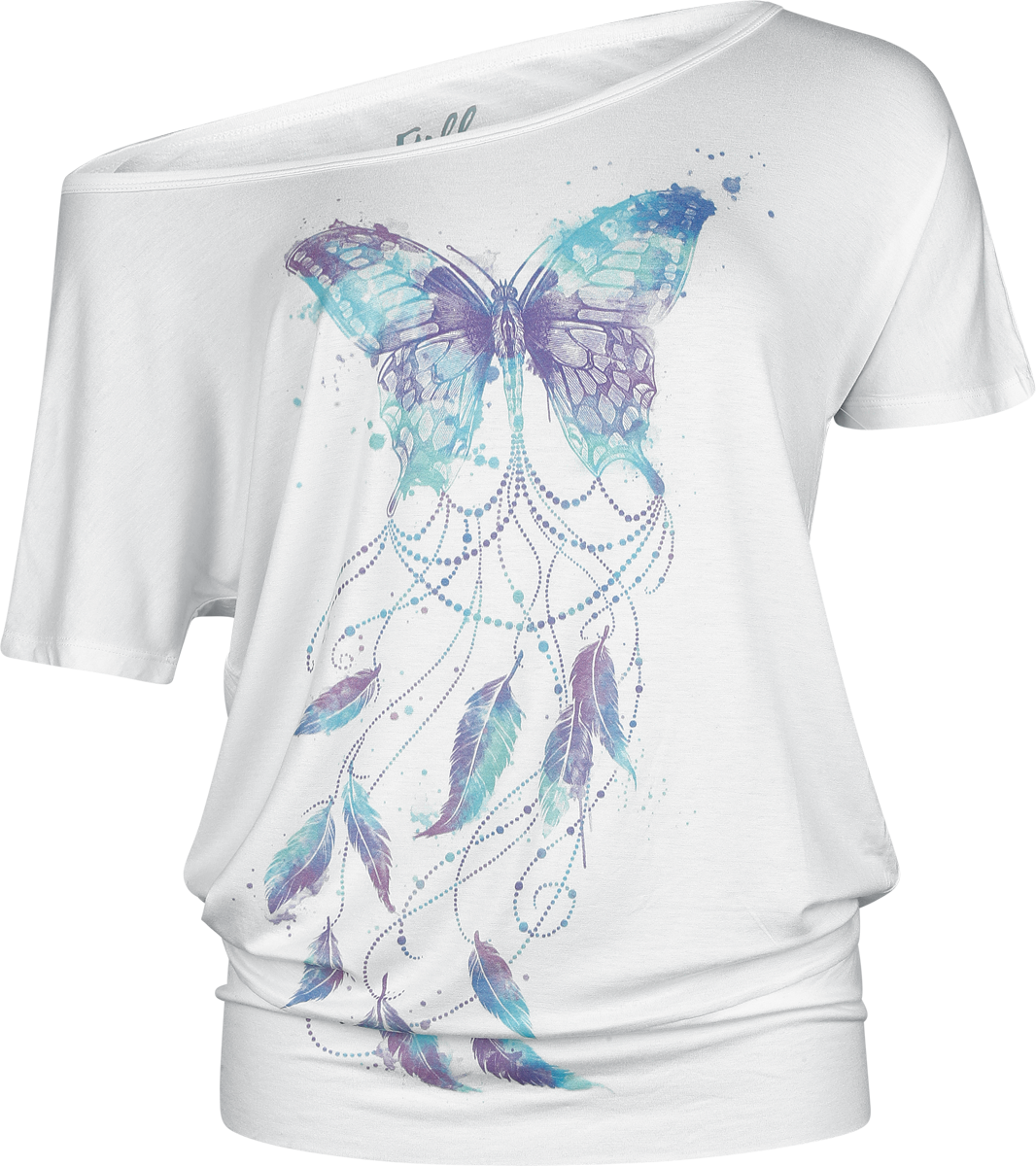 T-Shirt Manches courtes  de Full Volume by EMP - Carried by Wings - S à XXL - pour Femme - blanc - Full Volume by EMP - View 2