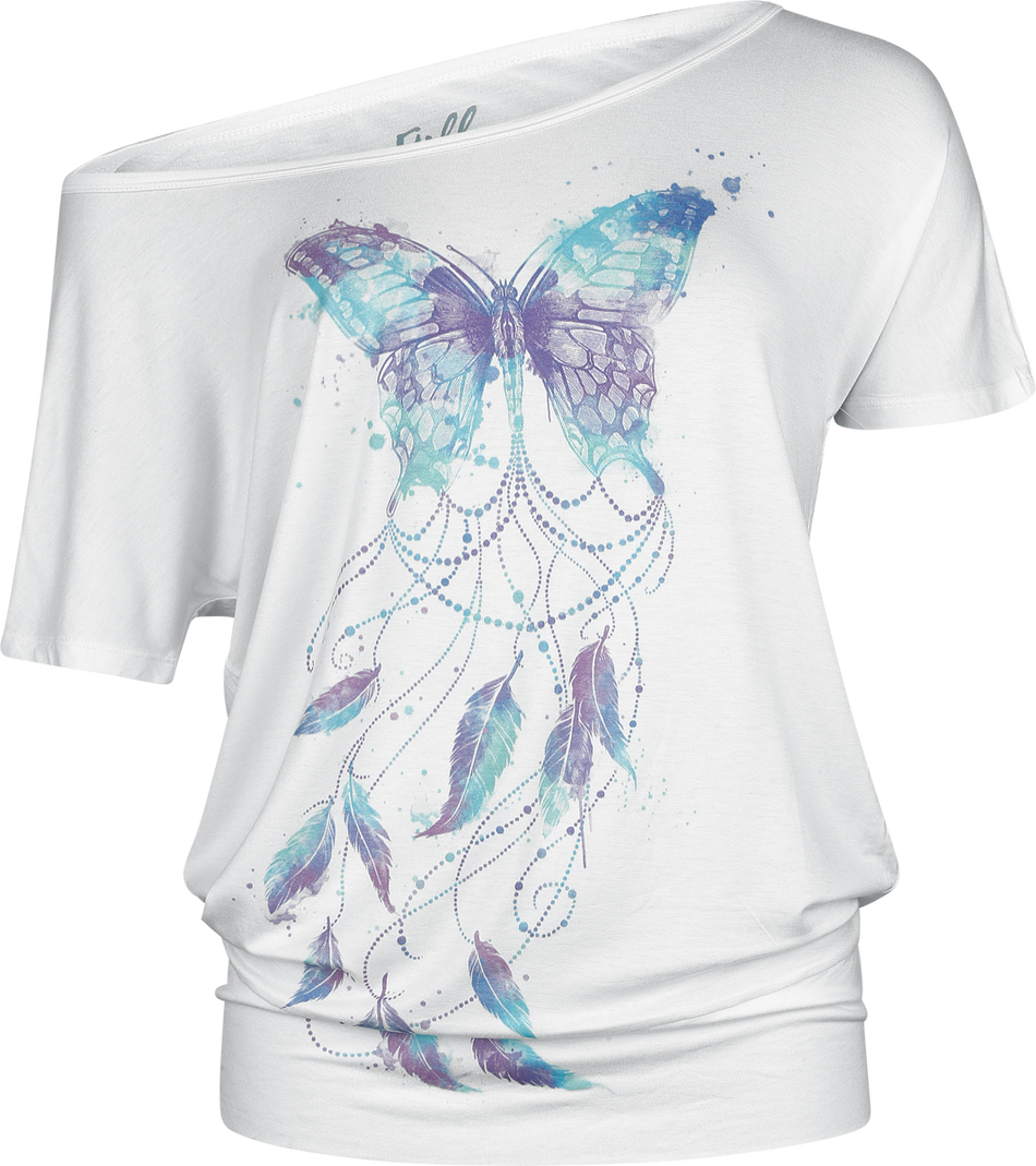 T-Shirt Manches courtes  de Full Volume by EMP - Carried by Wings - S à XXL - pour Femme - blanc - Full Volume by EMP - View 2